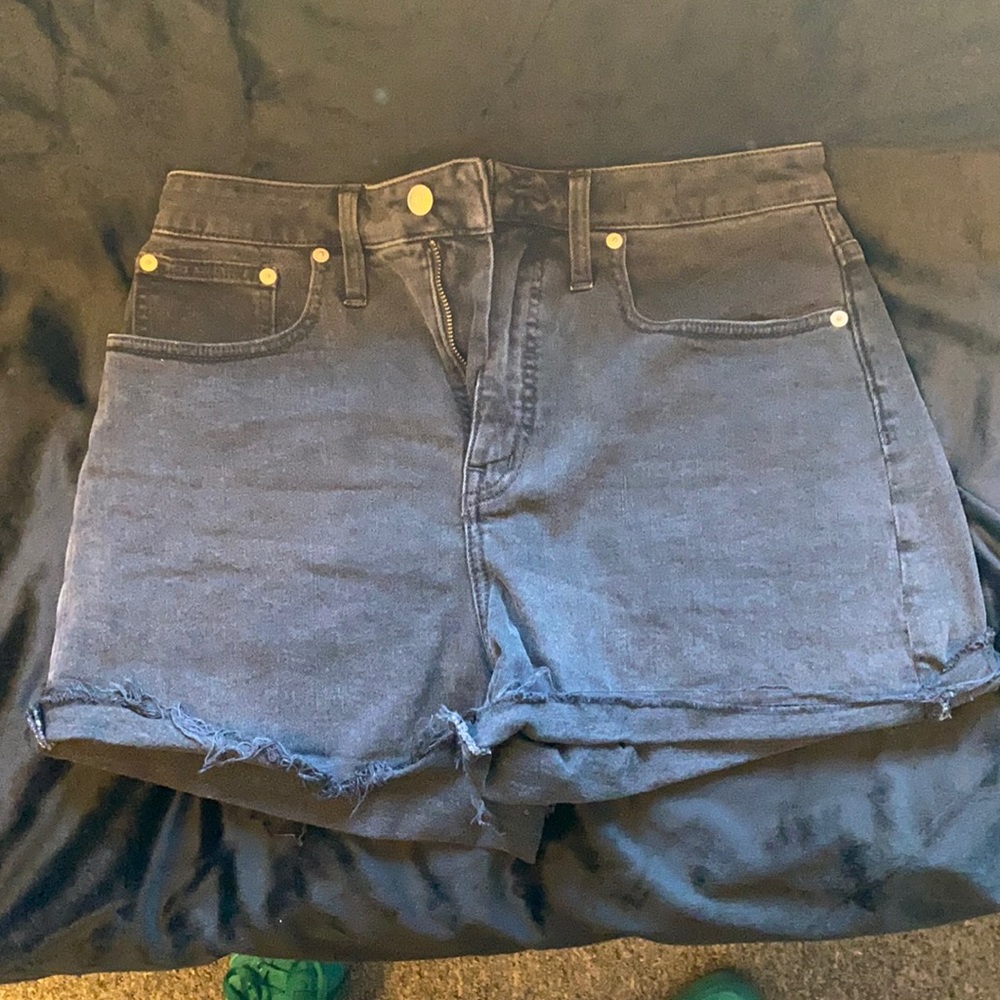 Madewell Curvy High-Rise Black Jean Shorts